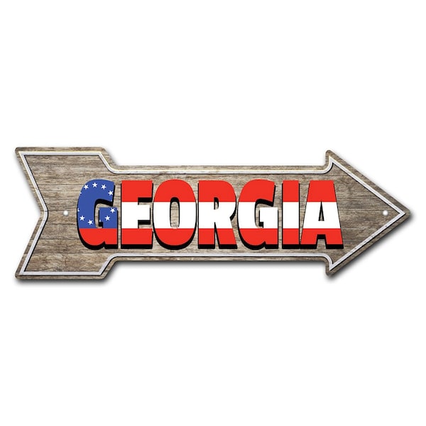 Signmission Georgia Arrow Sign Funny Home Decor 30in Wide P-ARROW10-999848 - main
